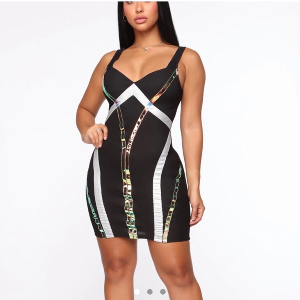 Fashion Nova reflective mini dress
